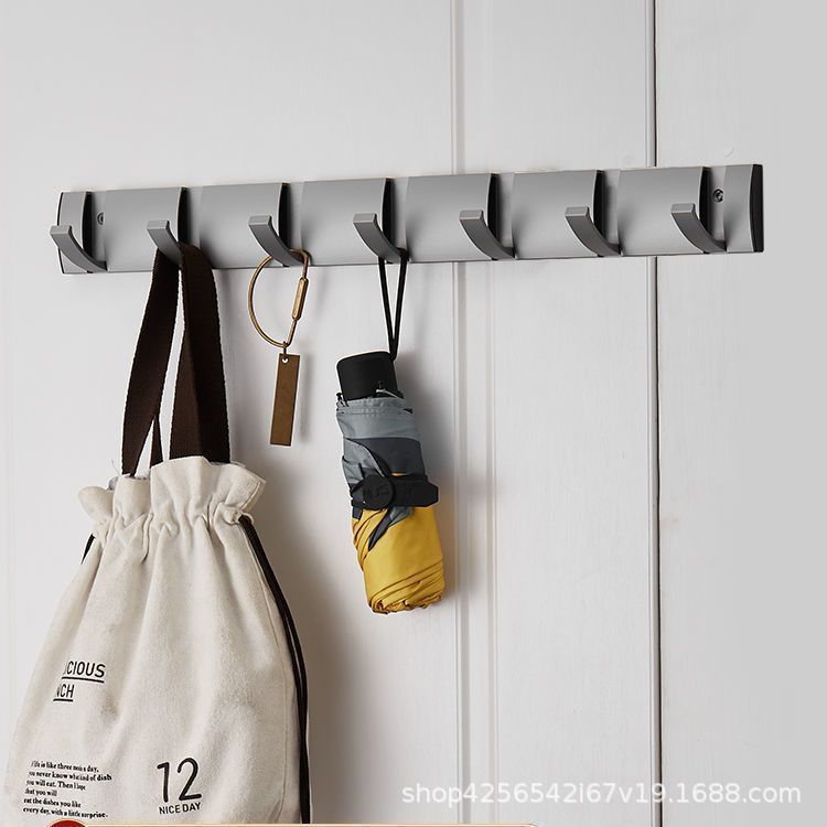 Gancho de ropa invisible creativo de aluminio espacial gancho de ropa de pared gancho de ropa sin perforar