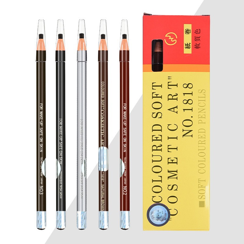 妮莱1818拉线眉笔丝滑不卡纹显色自然硬芯眉笔初学者影楼纹绣