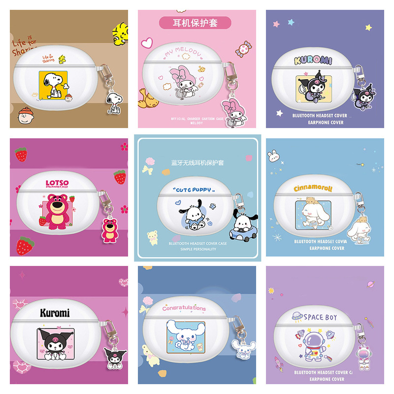 For Lenovo LP5Pro Headphone Protective Case Cartoon Drop-resistant Cute All-inclusive Thickened Couple Transparent Soft Case For Lenovo LP5Pro Headphone Protective Case Cartoon Drop-resistant Cute All-inclusive Thickened Couple Transparent Soft Case