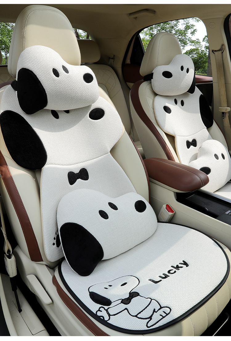 Car seat cushion for all seasons, cute cartoon internet-famous seat cover, simple internet-famous car seat cover, single piece