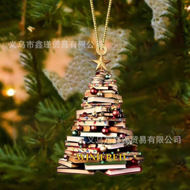 Transfronterizo nuevo creativo árbol de Navidad coche colgante Navidad acrílico decoración vacaciones decoraciones para el hogar image 30