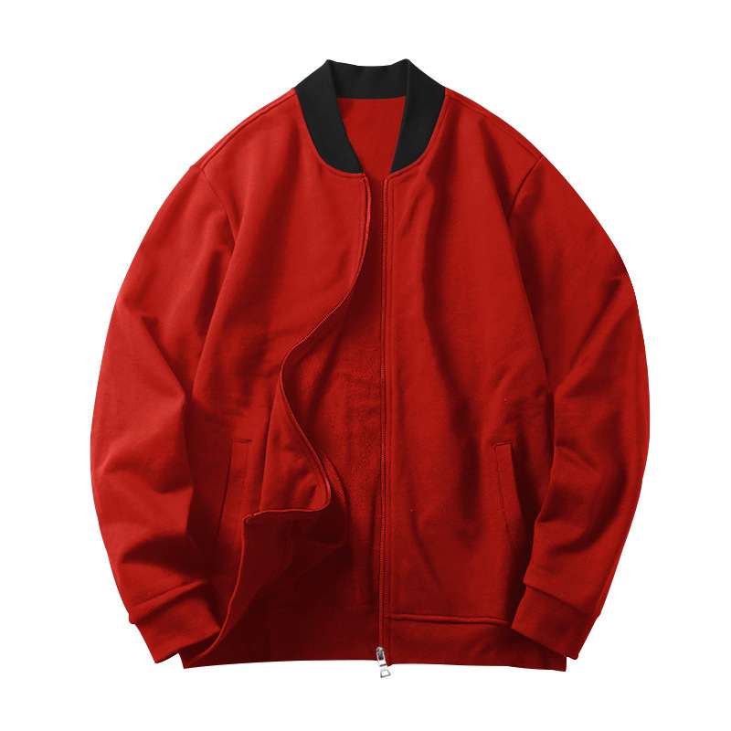 Men's Stand-Up Collar Zippered Casual Long-Sleeved Sweatshirt Jacket For Autumn And Winter_voghion.com