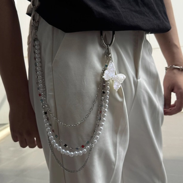 cleanfit金属珍珠裤链男女y2k朋克嘻哈美式高街复古个性腰链配饰|undefined