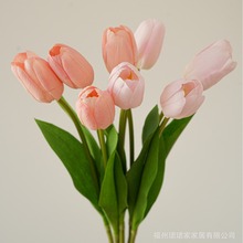 仿真花 郁金香 手感保湿 高品质 出口外贸 家居瓶花 拍摄道具花材