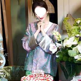 今年流行小香风杨幂生日同款新中式宋锦外套秋季女装新款爆款