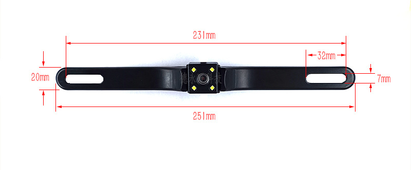 Long License Plate Frame Car Camera with High-Definition Reversing Infrared Image and Rear View Ahd Trajectory