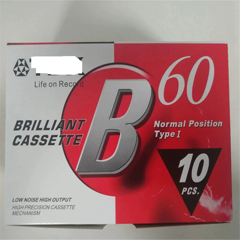 Магнитная лента, 60-минутная пустая кассета для записи, пластиковая, в запечатанной упаковке, ностальгическая классическая кассетная коробка.