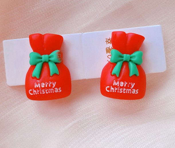 Fashion Santa Claus Plastic Resin Girl's Ear Clips 1 Pair display picture 5