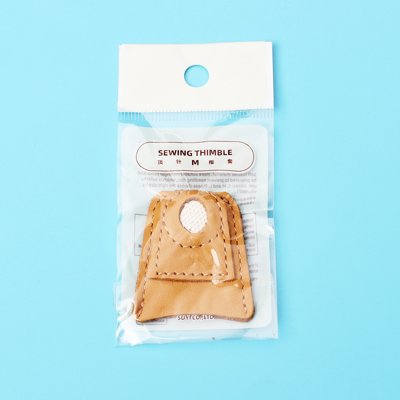 Dedal de cuero de vaca manga dedo moneda dedal costura dedal dedo manga dedo guardia uso diario