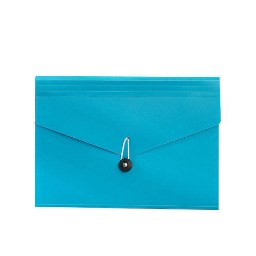 13 grid solid color test paper clip accordion bag large capacity PP thickened student test paper bag information book test paper storage bag