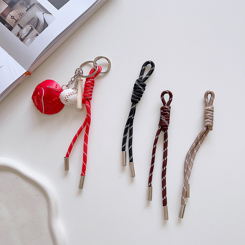 Phone Lanyard Dopamine Color Camera Keychain Anti-lost Wrist Strap String Water Cup Bag Knitting Short Lanyard