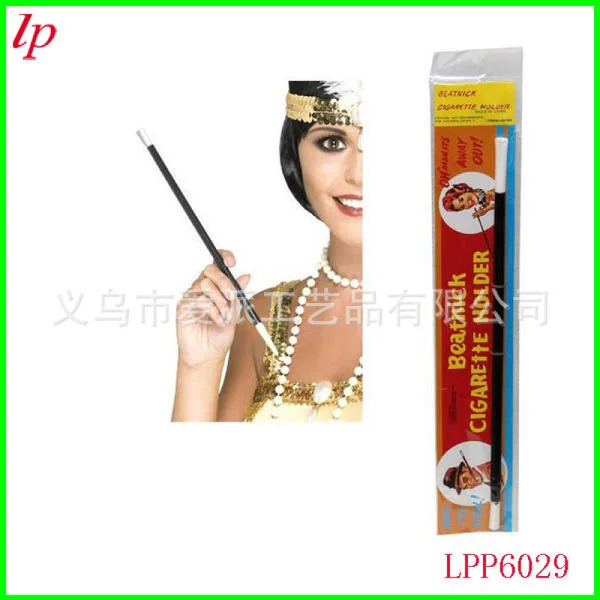 Supply Performance Props 34cm Black Plastic Long Cigarette Rod Sequined Cigarette Pipe Halloween Cos Dance Fake Cigarette Rod