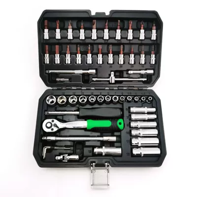 53-piece socket ratchet wrench tool set, small ratchet auto repair combination tool set, factory wholesale customization (Mühərrik tənzimləmə alətləri) - 53-piece-set-medium-box