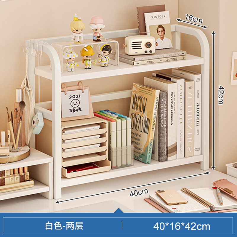 Estantería Escritorio Escritorio Escritorio Estante de almacenamiento Escritorio Oficina Dormitorio de estudiantes Libros Cosméticos Estante de acabado de hierro