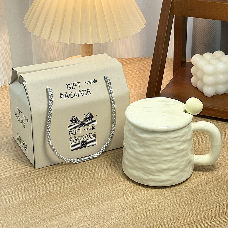 Taza de cerámica doméstica taza de agua taza de café de oficina taza de regalo de cumpleaños taza de desayuno de alto valor