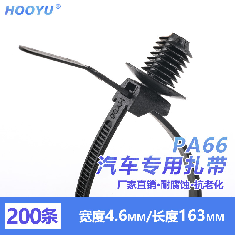插销式汽车各种汽车扎带固定卡扣捆扎带适用于各汽车配件4.6*163