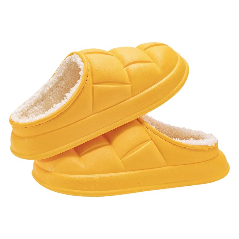 Boji impermeable Zapatillas de algodón para las mujeres desgaste de invierno antideslizante pétalos interior hogar cálido hogar forro polar zapatillas para hombres