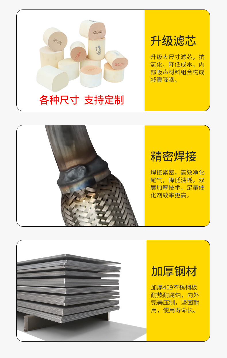 Manufacturer Supplies Exhaust Purifiers to Eliminate Fault Codes and Clean the Exhaust. Baic King Kong M7 Three-Way Catalytic Converter