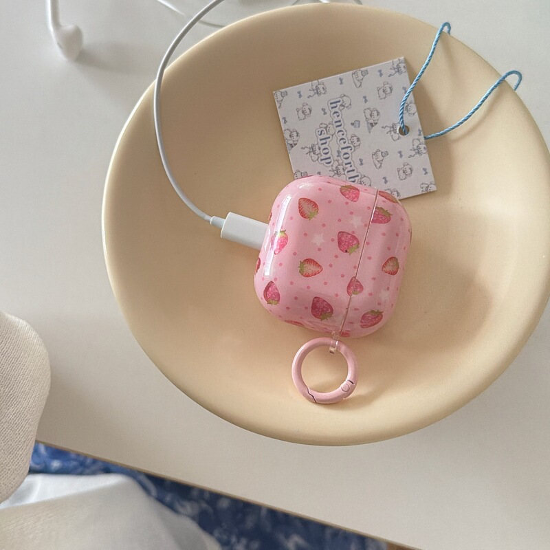 Trendy New Product Imd Series Polka Dot Strawberry Earphone Case Suitable for AirPods 1/2/3/4 Generation Protective Case Trendy New Product Imd Series Polka Dot Strawberry Earphone Case Suitable for AirPods 1/2/3/4 Generation Protective Case