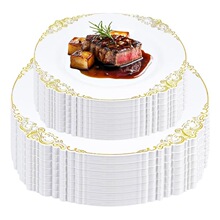 E 47870 Gold-Trimmed Transparent Plates ���y��߅�ͱP �羳��