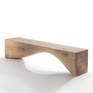 Solid wood hallway shoe changing stool B & B home long stool art retro log display stool