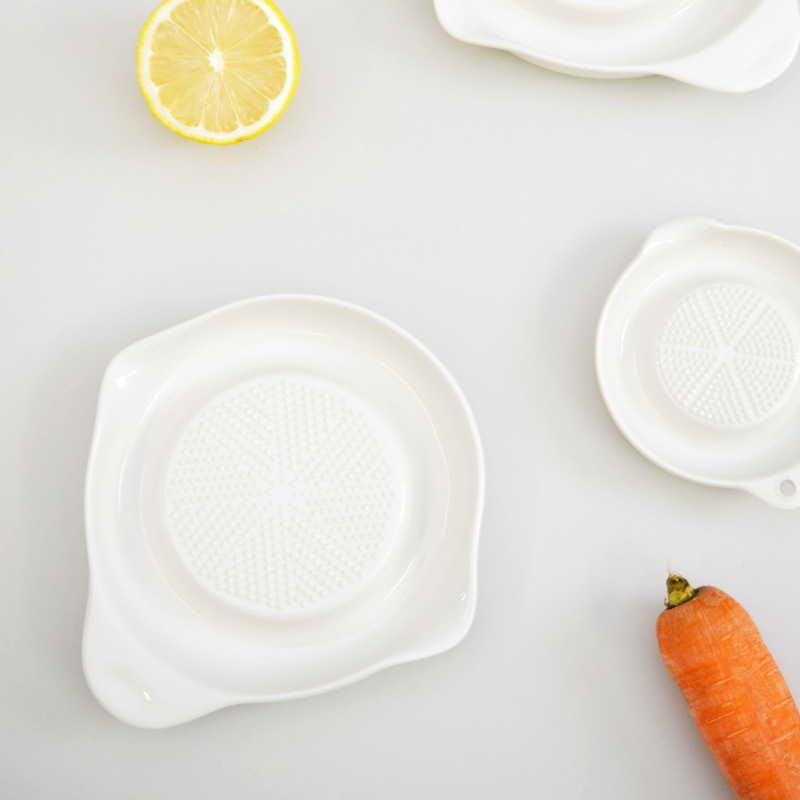 Large Ceramic Grinder Household Garlic Masher Baby Food Grinding Plate Ginger Grater Manual Mashing Grinder