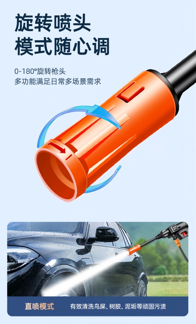 2025 new household wireless car washing machine electric powerful cleaning water gun high pressure water gun high pressure car washing spray gun