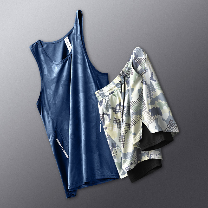 Traje de Baño de Dos Piezas para Hombre de Poliéster de Secado Rápido para Natación image 8