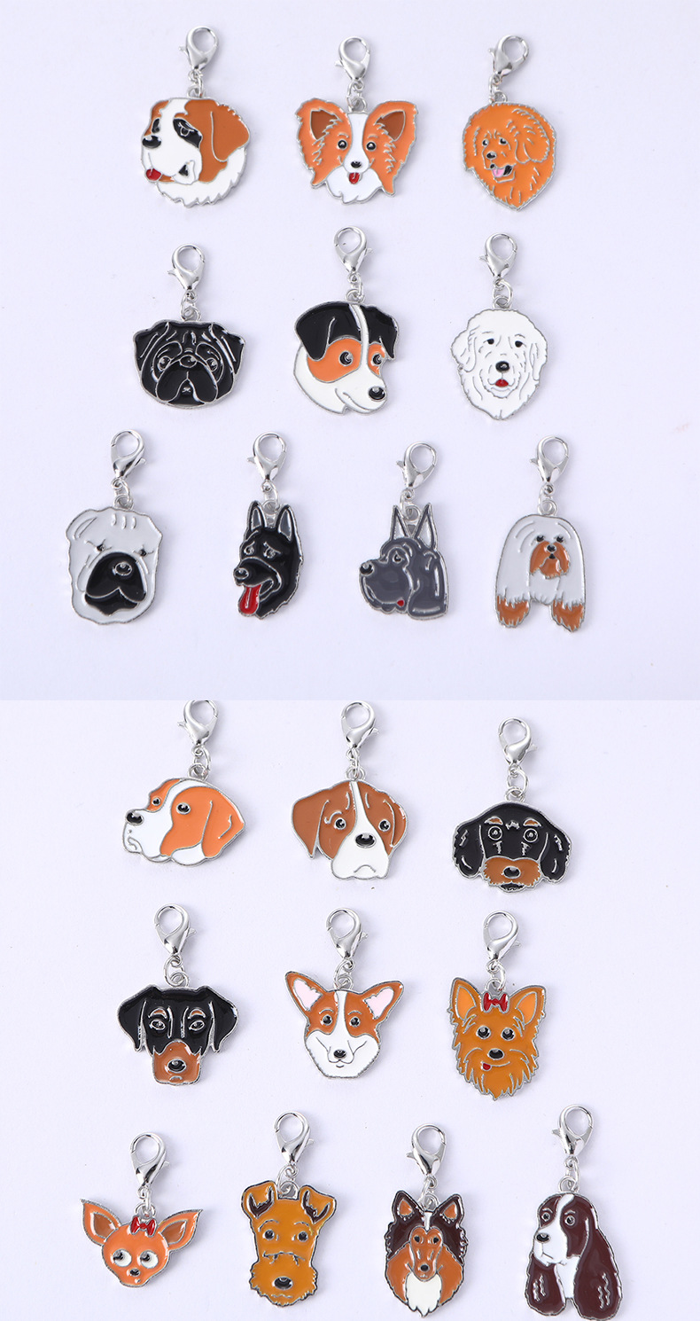 10g Weight Bag Pendant, Keychain Classification 1 Piece Quantity Daily Occasion Cartoon Style Cute Dog Metal Unisex Bag Pendant Keychain