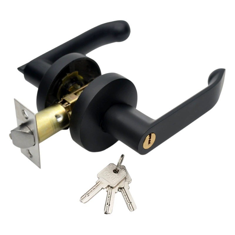 Сферический замок, универсальный черный замок для межкомнатных дверей, ручка для двери ванной/спальни, замок с тремя шпингалетами в американском стиле, экспорт