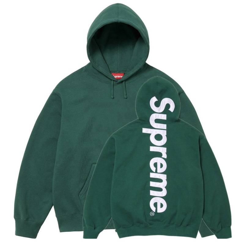 SUP 潮牌HOODED SWEATSHIRT 大LOGO加绒帽衫卫衣|undefined