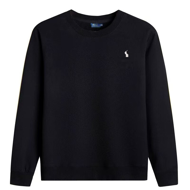 Ralph Lauren Cross-Border Pony Logo High-Quality Crew Neck Sweatshirt Men's Pure Cotton Polo Base Shirt Trendy Brand Embroidered Men's Clothing