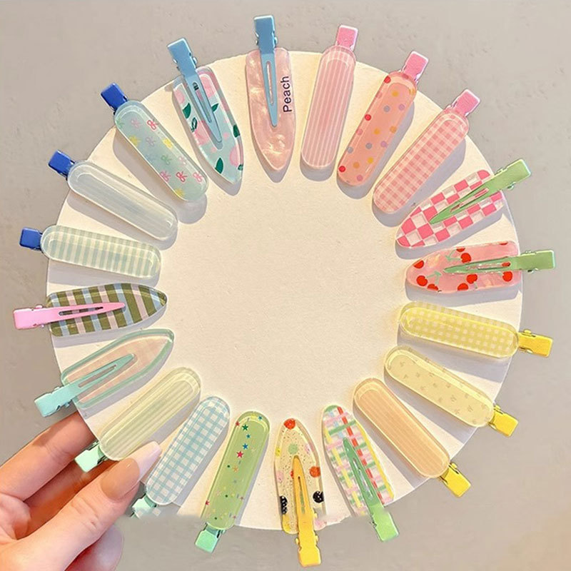 dopamine jelly color barrettes female side bangs broken hair word duckbill clip hairpin adult makeup clip hairware