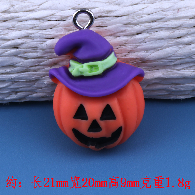 国境を越えた人気のハロウィン樹脂アクセサリーイースター DIY ジュエリーペンダントキーホルダー冷蔵庫マグネット装飾材料|undefined