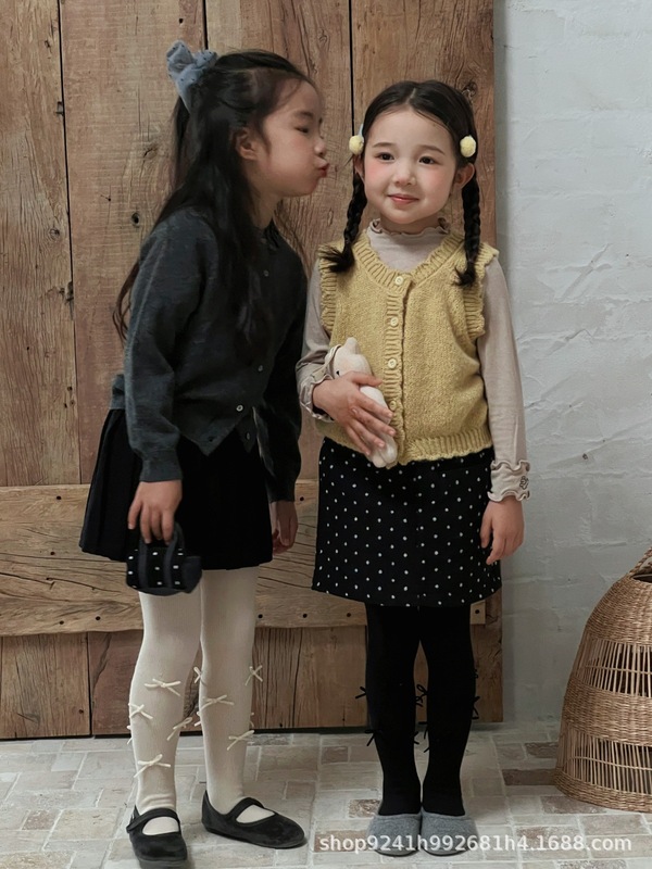 韩系宝宝裤子秋冬婴儿蝴蝶结连裤袜女童裤袜纯色舞蹈袜儿童打底裤|undefined