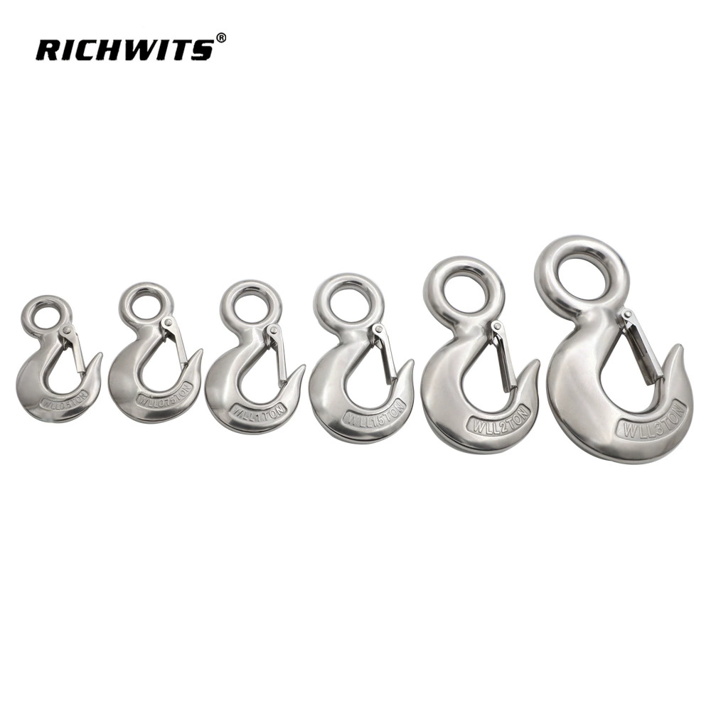 Крюк в форме глаза, грузовой крюк американского типа, подъемный крюк, грузовой крюк из нержавеющей стали S320, подъемный крюк, крановый крюк, крюк с защитой от отсоединения