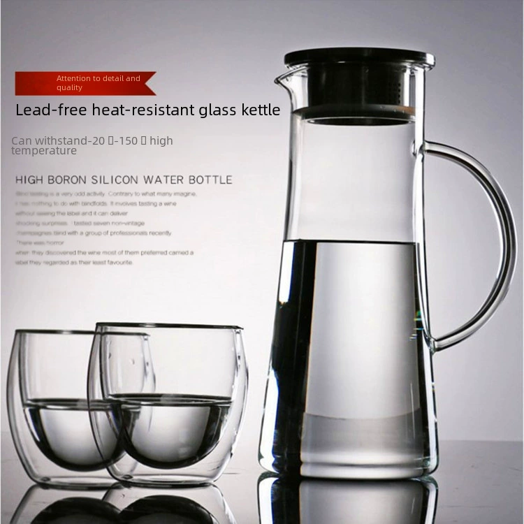 Glass capacious teapot, cigarette holder, flavored tea, explosion-proof tea set, increased thickness