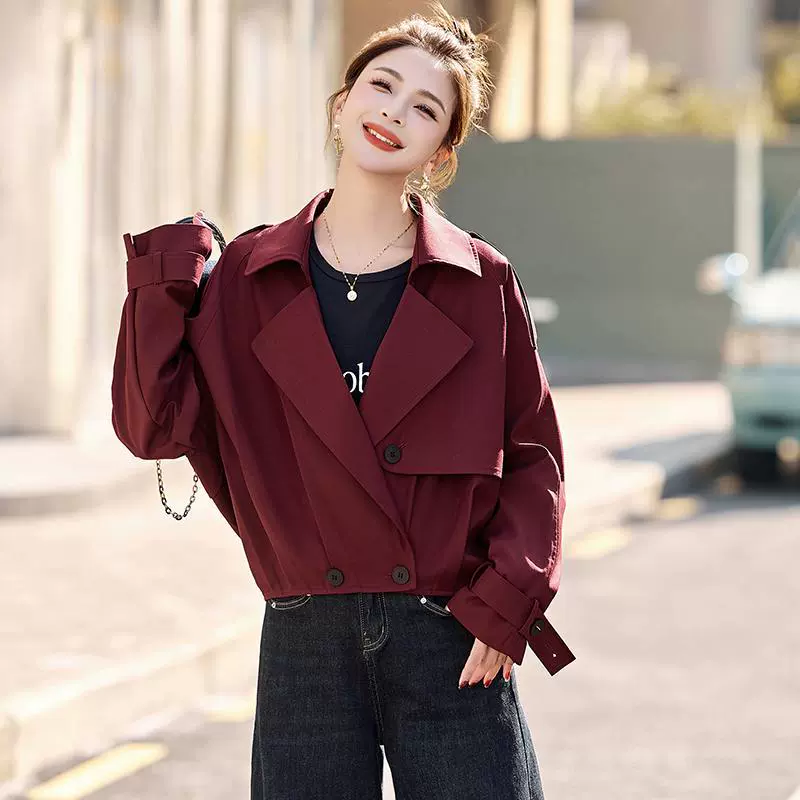 Модное весеннее trench coat для подростков, западный стиль, оверсайз