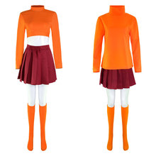 ʷ��ȹ�ά����cos�� ��ɫ���ݷ�Scooby-Doo Velma cosplay��װ
