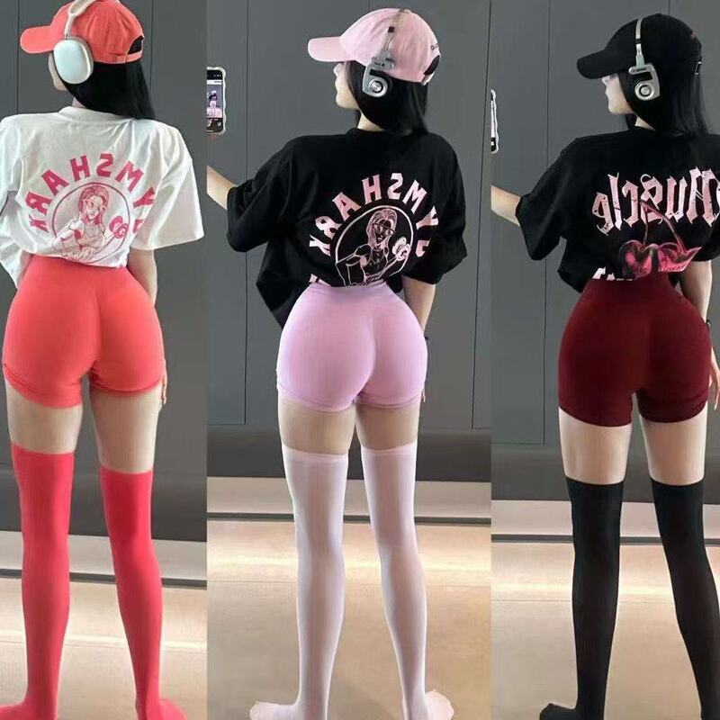 Shark Cotton Couples Loose Sports Short-sleeved T-shirt Casual Running Yoga Clothes Fitness Clothes for Men and Women