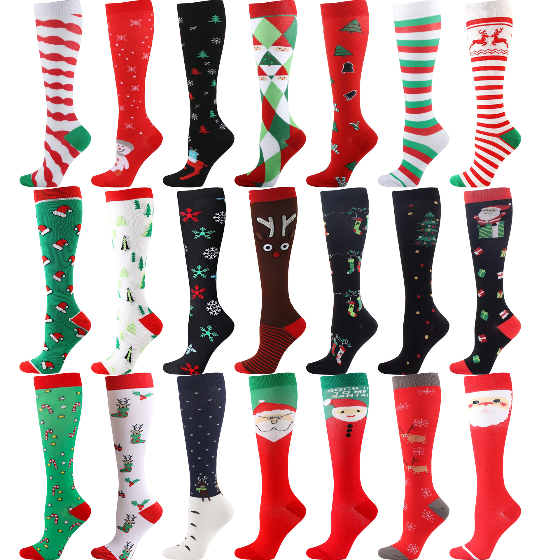 Unisex Weihnachten Karikatur Nylon Crew Socken Ein Paar display picture 1