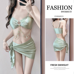 Bikini Swimsuit Female Sexy Pure Desire Three-Piece Set 2025 New Seaside Vacation Hot Spring Foreign Trade Split Swimsuit
