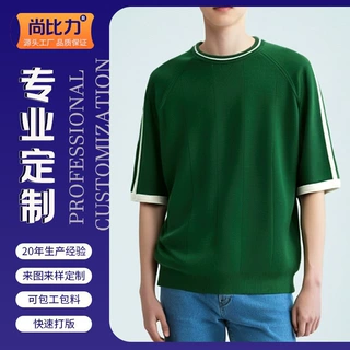 2025春夏新款明星同款ins火爆经典款透气简单男女同款休闲针织T恤