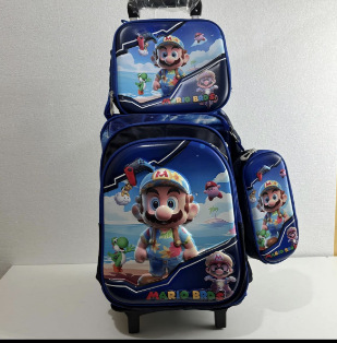 Mochila escolar fábrica 3D traje de tres piezas Shaodong escuela primaria al por mayor mochila de tres piezas de hombro de dibujos animados con protección de la columna