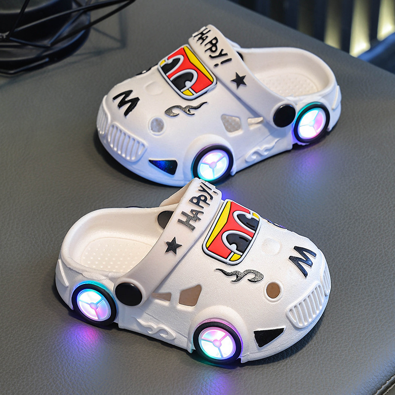 Children's Slippers Summer Boys' Car Luminous Non-slip Soft Bottom Small, Medium and Large Children's Bathroom Girs' Beach Slippers Children's Slippers Summer Boys' Car Luminous Non-slip Soft Bottom Small, Medium and Large Children's Bathroom Girs' Beach Slippers