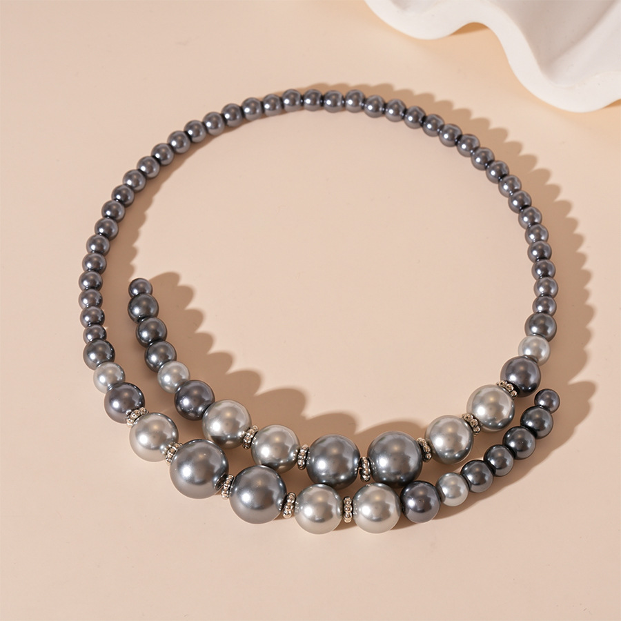 Europa y los Estados Unidos retro collar de cristal de perla abierto estilo simple nicho temperamento de alto nivel collar adornamiento para mujeres
