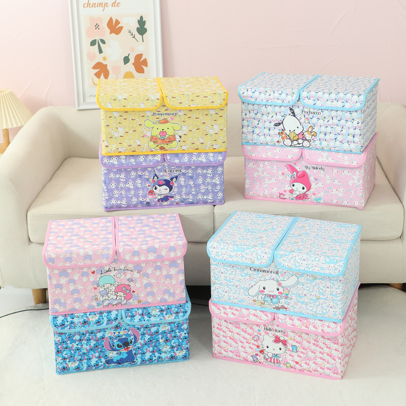 ダブルカバー美楽クロミ分格収納寮タンス下着整理ケース折りたたみスナック収納ケース|undefined