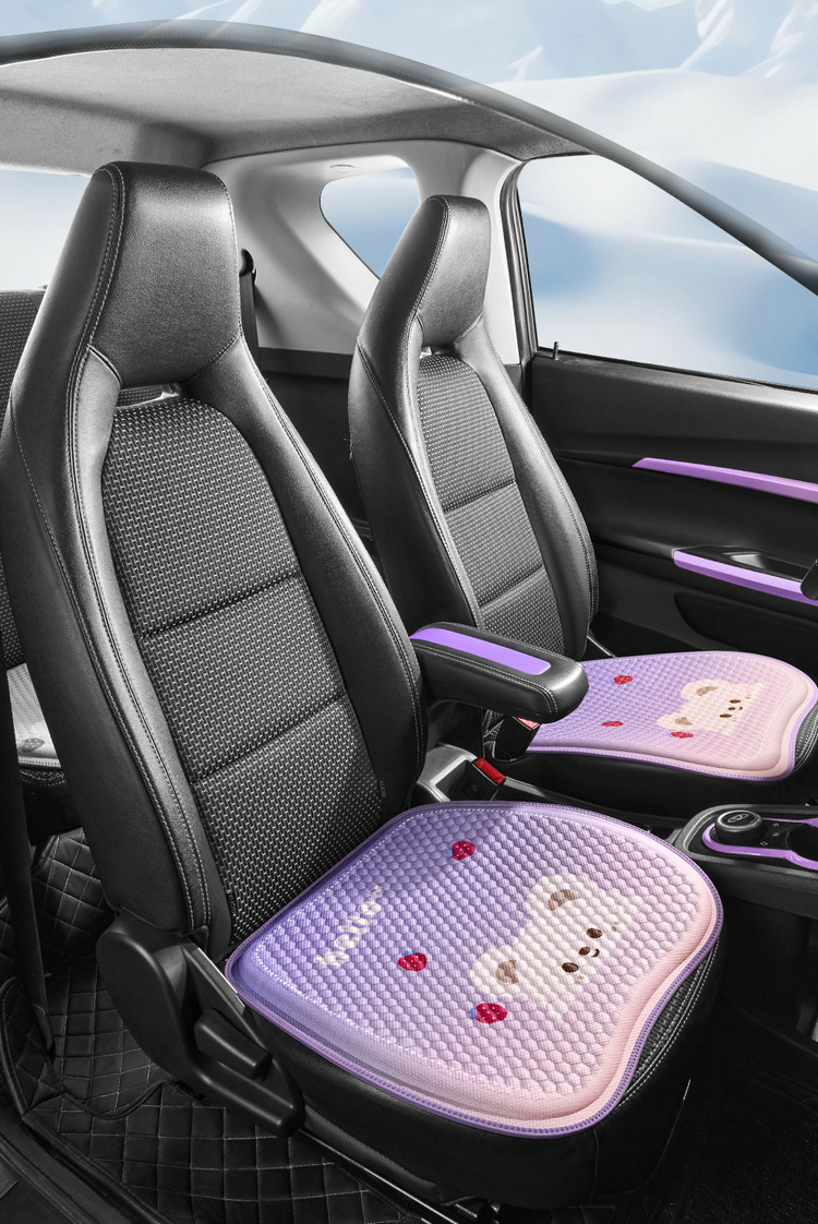 Cartoon New Car Cushion Four Seasons Universal Breathable Condensing Rubber Mat Cute Ladies Car Summer Cool Mat Seat Cushion