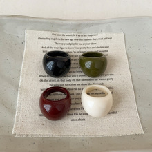 韩国ins博主同款椭圆树脂扳指戒指女个性时尚气质百搭指环戒子