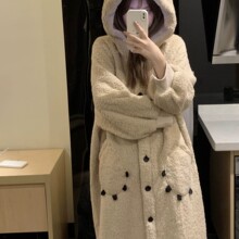 4大码珊瑚绒睡衣冬季女款睡袍加绒加厚海岛绒小熊2025新款冬天长